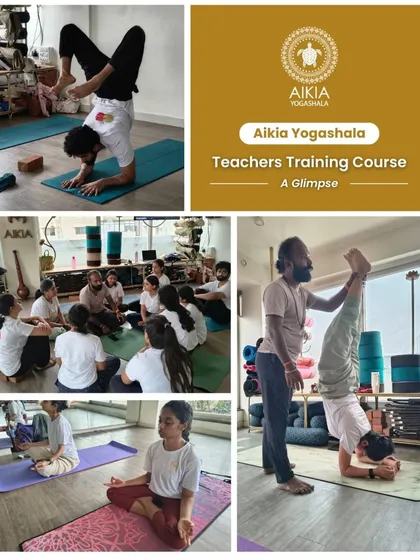 This is more than a course; it's a complete immersion. This collage captures the essence of our Teacher Training: challenging asanas, deep philosophical discussions, hands-on adjustments from our gurus, and the quiet focus of meditation.