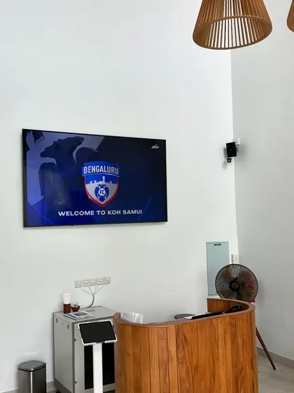 A look at the reception area of the Maraleina Sports Resort in Thailand, a football paradise for high-performance training.