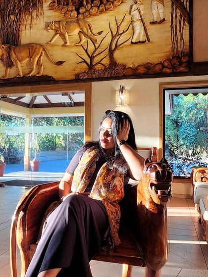 A moment of reflection during the golden hour. Building a powerful presence isn't just about the clothes; it's about cultivating an aura of strength, grace, and self-assurance.