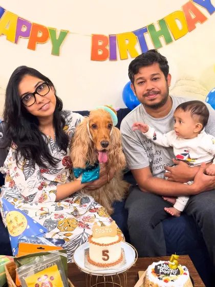 A perfect family picture from Posto's 5th birthday celebration. Our complete world in one frame, with our two boys, lots of cake, and even more love.