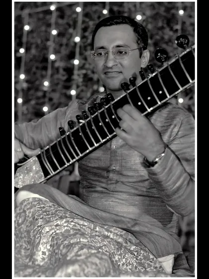 Another monochrome image from the same series, capturing a moment of performance.