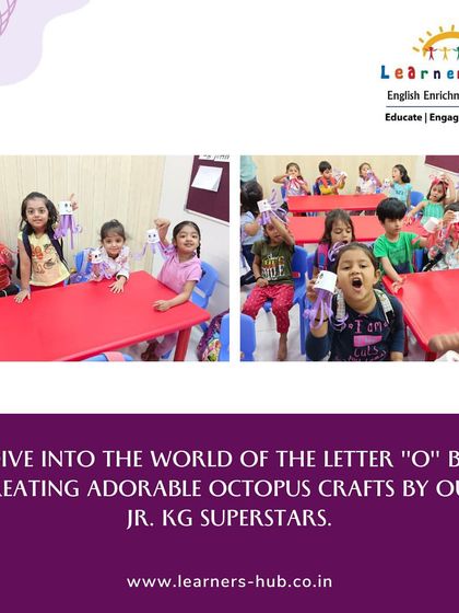 To make learning the letter 'O' memorable, my Junior KG superstars created these adorable octopus crafts. This hands-on art activity helps them connect the letter shape and sound with a fun and creative experience.