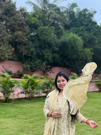 Letting the dupatta fly in the breeze. This simple act feels like dancing, and it's a reminder that joy can be found in the simplest movements.