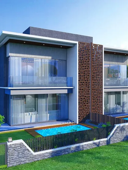 We apply our master planning principles to every scale, including this twin villa design for La-Sierra in Lonavala. The design provides luxury and comfort, with private pools and seamless indoor-outdoor flow, creating a personal haven for residents.