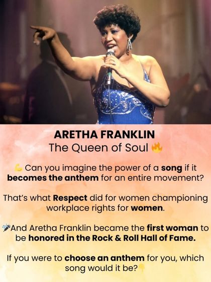 On Women's Day, we honor Aretha Franklin, the Queen of Soul, whose song "Respect" became an anthem for women's rights.
