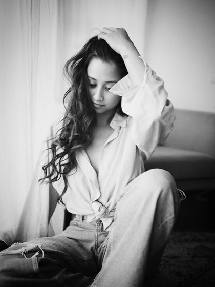 A quiet, introspective moment at home. Dance is my expression, but stillness and reflection are just as important to my process.