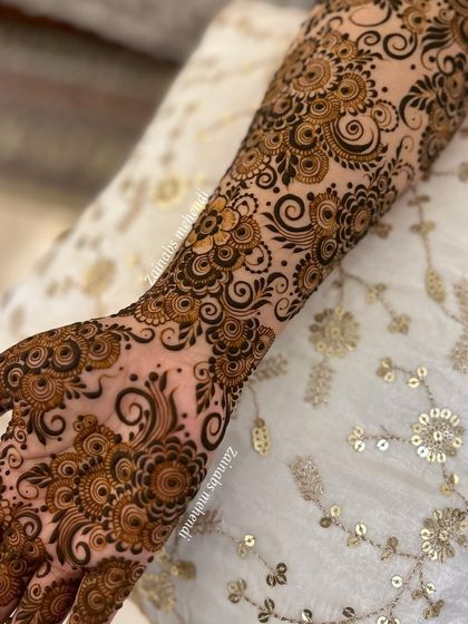 A full view of one of my favorite designs, showcasing the intricate details from the palm to the forearm.