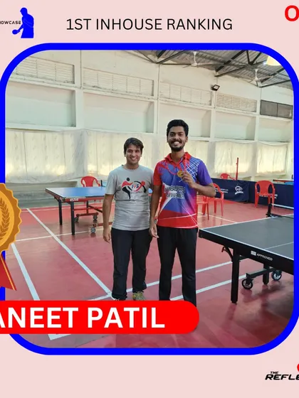 Celebrating the success of my students is the best part of coaching. Congratulations to Saneet Patil for winning the Gold Medal at our 1st Inhouse Ranking tournament.