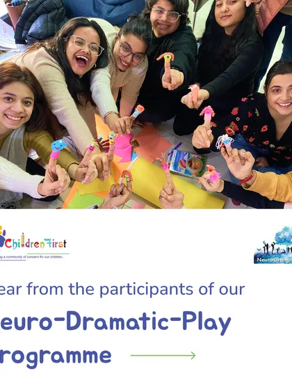 Joy and connection are at the heart of our training. Here, participants in our Neuro-Dramatic-Play program engage in hands-on activities, learning how play can be a powerful therapeutic tool for fostering emotional expression and building resilience in children.