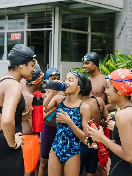 Swimming is a team sport. Our athletes build lasting friendships and a strong sense of community, supporting and motivating each other through every challenging set and celebrating successes together.