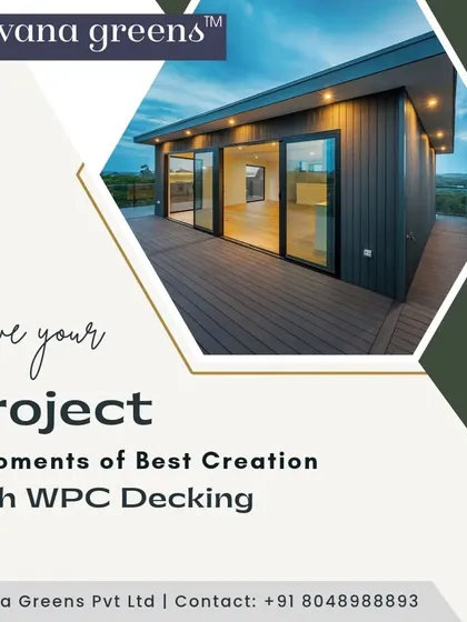 My WPC decking is the perfect material for creating modern outdoor living spaces. This project showcases a sleek cabin with a deck that extends the living area outdoors, demonstrating the style and sophistication of this eco-friendly material.
