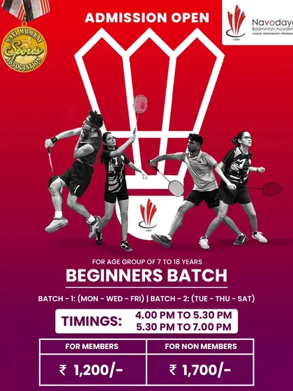 I have dedicated batches for beginners between 7 and 18 years old. This is the perfect starting point to learn the fundamentals of badminton in a structured environment, with options for both members and non-members.