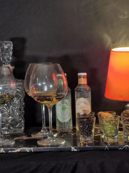 For the gin lovers, we offer a curated Gin and Tonic platter. It includes premium gin, artisanal tonic, and a variety of botanicals like juniper berries and spices for a customized G&T experience.