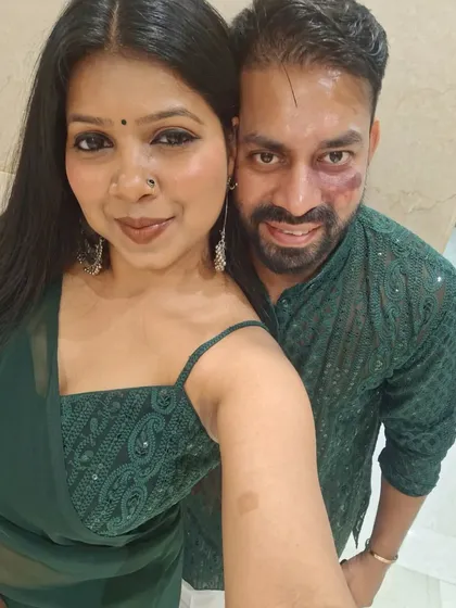Another shot from the sangeet night. We work closely with our clients, including those online from places like Australia, to make sure every detail of their performance is perfect.