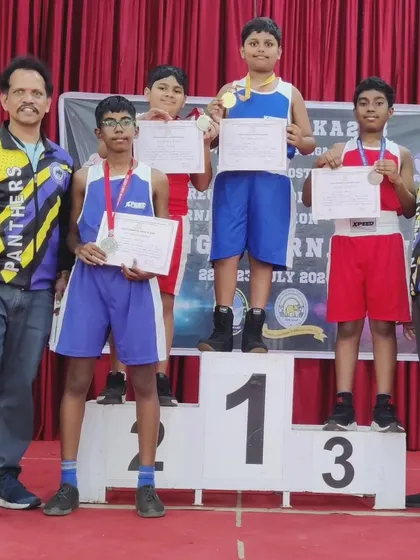 We build champions at every age. I am incredibly proud of my Under 14 boys team, who earned the Runner Up Trophy at the CISCE Regional Boxing Championship. Here they are on the podium with their well deserved medals.