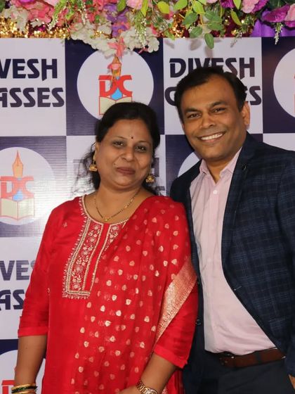 The pillars of Divesh Classes, Prof. Dashrath Parab and his wife, who have been leading the institution together since 1998.