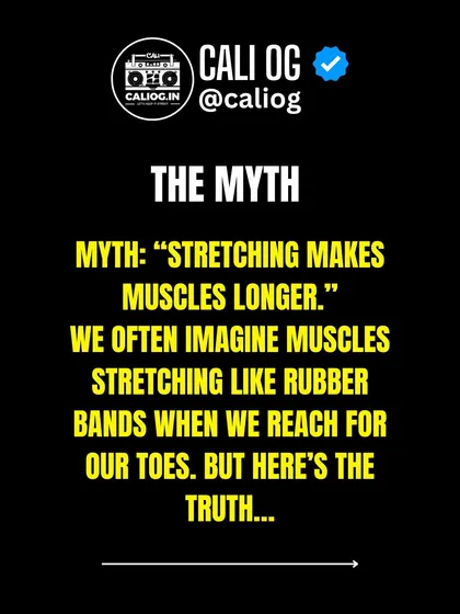 The myth is that stretching makes muscles longer. We often imagine our muscles like rubber bands, but here's the truth about what's really happening.