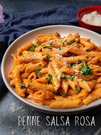 Our Penne Salsa Rosa is a creamy and tangy pasta dish that's a hit with everyone.