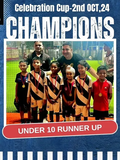 The Under-10 Runner-Up team at the Celebration Cup. Every tournament is a valuable experience that builds resilience and a stronger desire to succeed next time.