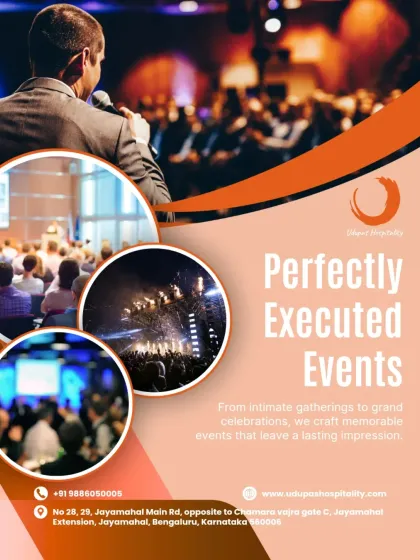 A collage demonstrating our capability in executing a wide range of events perfectly. From a keynote speaker addressing a large audience to a high-energy concert, we craft memorable events that leave a lasting impression.