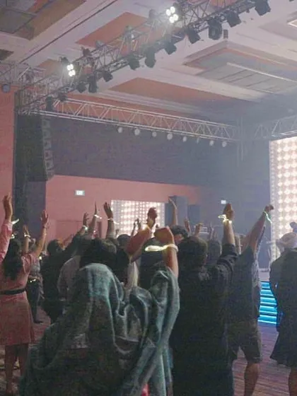 The view from the stage is always the best. Seeing a crowd completely lost in the music is what it's all about.