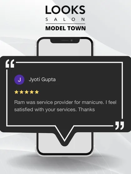 We appreciate every piece of feedback. This 5 star review from Jyoti expresses her satisfaction with the manicure performed by our service provider, Ram.