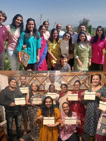 Happy faces from past Himalayan writing and storytelling retreats. This is a unique opportunity to learn in the inspiring majesty of the mountains.