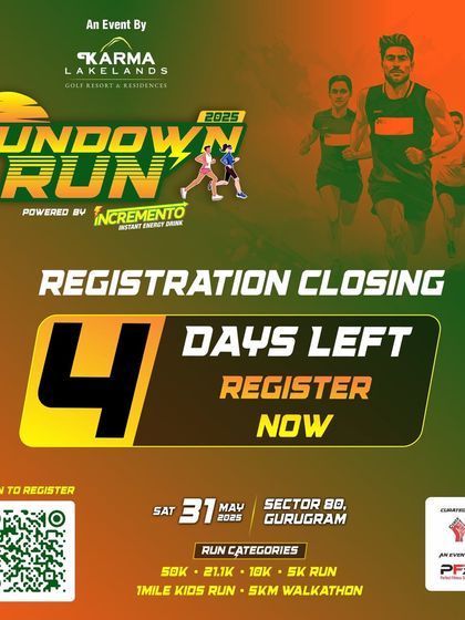 The countdown continues with only 4 days left to register for the Sundown Run.