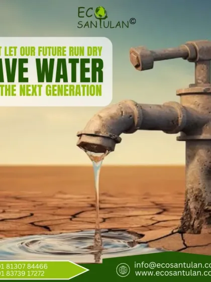 The water crisis isn't just about today; it's about the world we leave for our children. This image serves as a powerful call to action, reminding us that conserving water is our responsibility to the next generation.