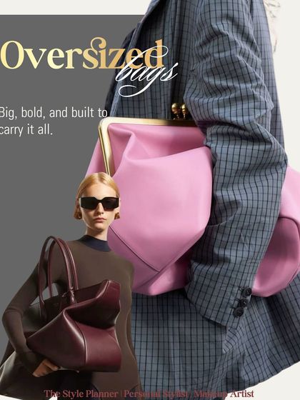Oversized bags are back. They are big, bold, and built to carry it all, making them both practical and stylish.