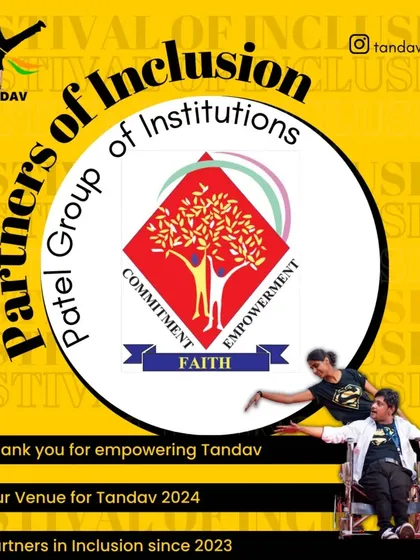 Our venue partners are crucial to our success. We are grateful to Patel Group of Institutions for sharing our vision and providing the space for Tandav since 2023, helping us make Bangalore more inclusive.