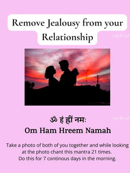 Jealousy can poison a beautiful relationship. This morning ritual, which involves chanting a mantra while looking at a photo of you and your partner, helps clear those emotional blocks and brings harmony back.