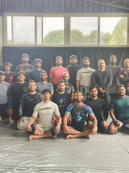 The group from the "Dominate the Mats" workshop. We are proud to see so many dedicated students show up to sharpen their skills and invest in their competitive development.