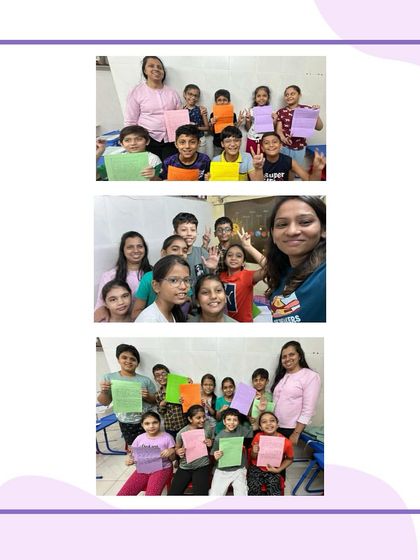 More happy students with their finished letters. This activity was a perfect example of my "Educate, Engage, Empower" philosophy in action, as they learned a writing skill while engaging with a positive emotion.