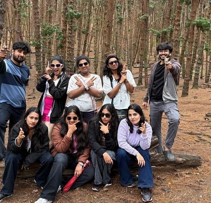 Striking a pose in the middle of the Kodaikanal pine forest. These woods provide a stunning backdrop for photos.