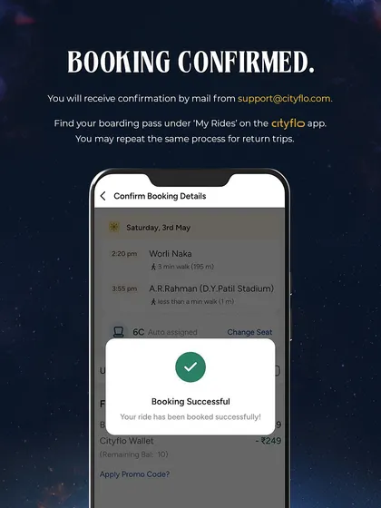 Booking Confirmed. This confirmation screen provided guests with the peace of mind that their transportation was secured, completing a smooth and user-friendly experience facilitated by our brand partnership.