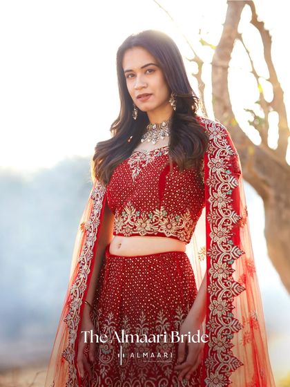 Feel like royalty on your wedding day. This rental lehenga gives you the full designer bridal experience without the hefty price tag.