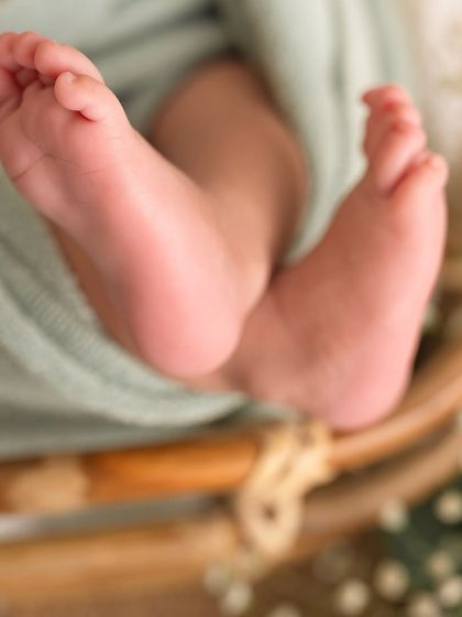 A close-up on a newborn's tiny feet. I always make sure to capture these detail shots, as they grow so incredibly fast.