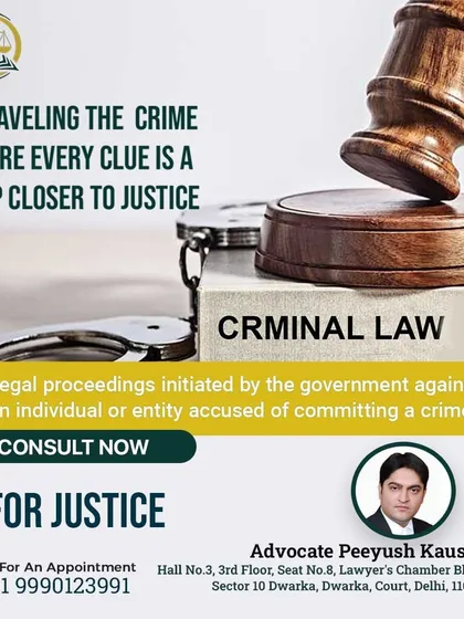 My approach to criminal law is to unravel every detail of the case, because every clue is a step closer to justice. I provide expert legal consultation for individuals accused of a crime, ensuring that your side of the story is heard and your defense is strong.