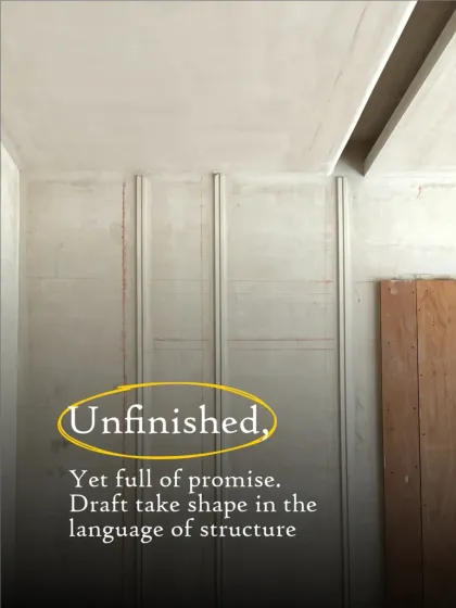 Unfinished, yet full of promise. The structural drafts take shape, laying the groundwork for the detailed paneling and finishes that will define the space.
