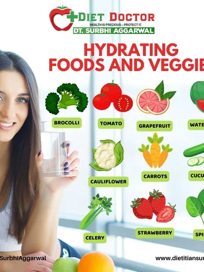 Staying hydrated isn't just about drinking water. Many foods and vegetables, such as cucumber, watermelon, tomatoes, and spinach, have high water content and contribute to your hydration.