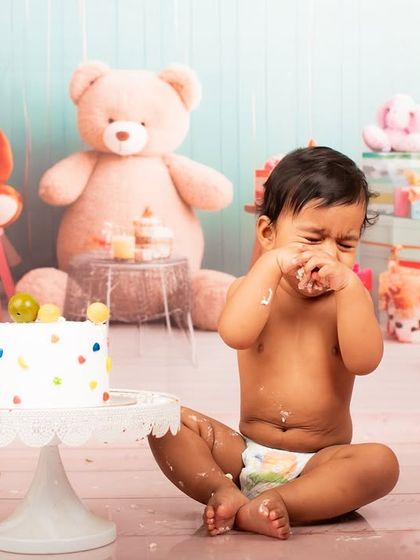Sometimes the cake is just too much. Capturing all the emotions, from joy to tears, is part of what makes a cake smash session so real and memorable.