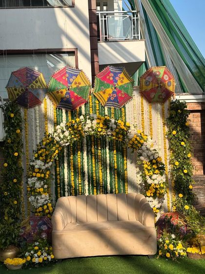 The Trendy Party - Wedding & Pre-Wedding Event Decoration Vibrant Haldi & Mehendi Setups photo 34