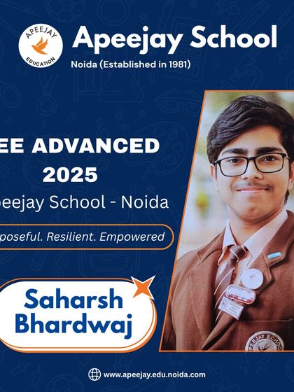 We celebrate Saharsh Bhardwaj for his brilliant achievement in qualifying for the JEE Advanced 2025, showcasing his resilience and empowered mindset.