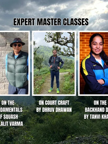 Our High Performance Camp features expert masterclasses from our mentor Lalit Varma on fundamentals, head coach Dhruv Dhawan on court craft, and Asian Games medalist Tanvi Khanna on the backhand drop.