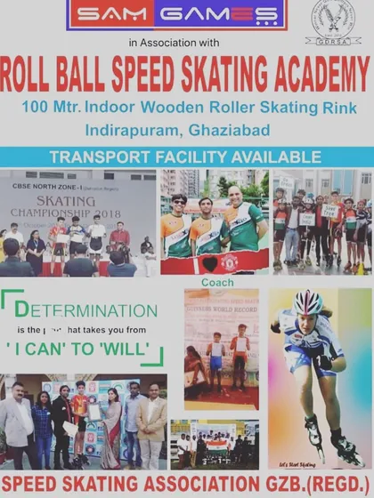 I am home to the Roll Ball Speed Skating Academy, offering a dedicated 100-meter indoor wooden rink. My venue has been the site of past CBSE North Zone Skating Championships, proving its capability for significant sporting events.