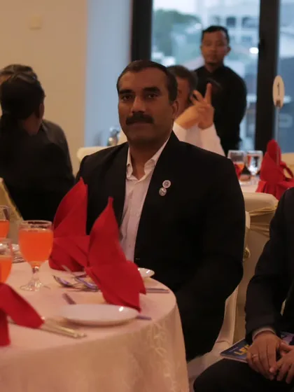 Seated with fellow delegates at the gala dinner. These events are not just ceremonies, but also valuable opportunities for networking and building relationships with peers from around the world.