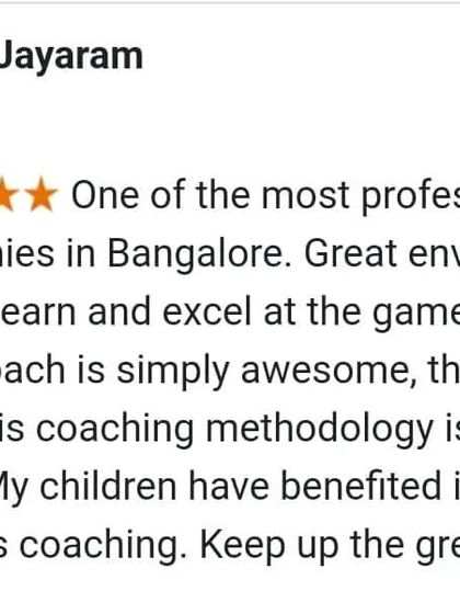 Elite Tennis Academy - Tennis Coaching What Our Players Say photo 4