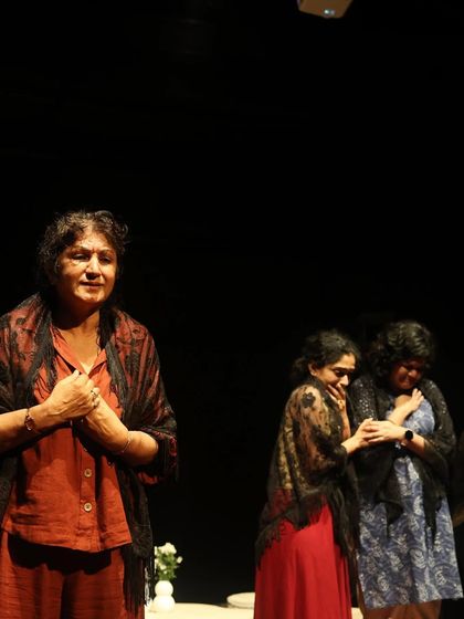 A still from a rehearsal of "The House of Bernarda Alba."