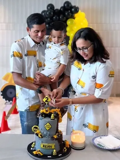 It was an honor to create this construction-themed cake for Radhika Gupta's son. Meeting inspiring people and being part of their family's happy moments is the most rewarding part of my work.